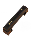 Lotus Moonlight Chinese Incense Burner, Handcrafted Wooden Holder for Meditation