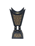 Handmade Arabic Traditional Charcoal Incense Burner | Black & Gold Bakhoor Furnace 18mm
