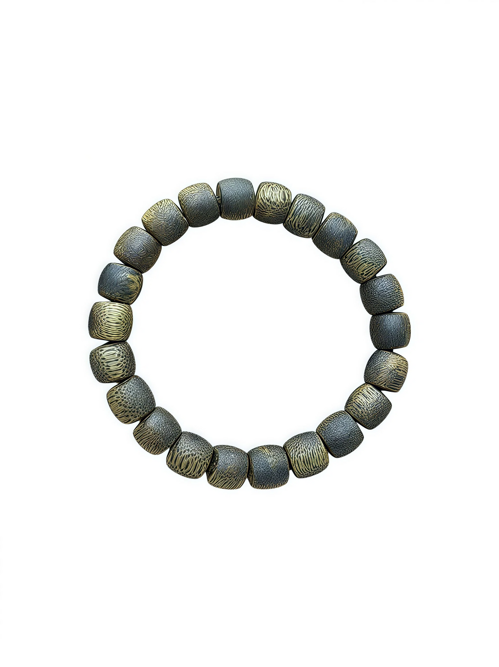 Premium Kynam Agarwood Barrel Bead Bracelet, Natural High-Oil Aged Wood, Calming Blessing Energy Jewelry