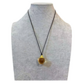 Natural Agarwood Qi Nan Essential Oil Aromatherapy Pendant | Refillable Scent Locket Necklace for Calm & Blessing