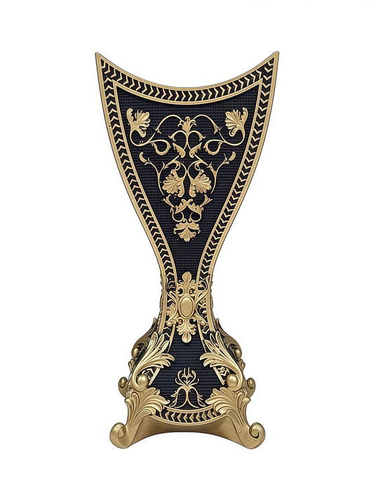 Handmade Arabic Traditional Charcoal Incense Burner | Black & Gold Bakhoor Furnace 18mm