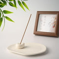 Irregular White Ceramic Incense Holder | Decorative Stand & Creative Gift