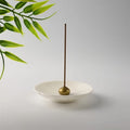 Pure White Minimalist Ceramic Incense Holder, Zen Style Censer, Decor Ornament for Tea Room & Home