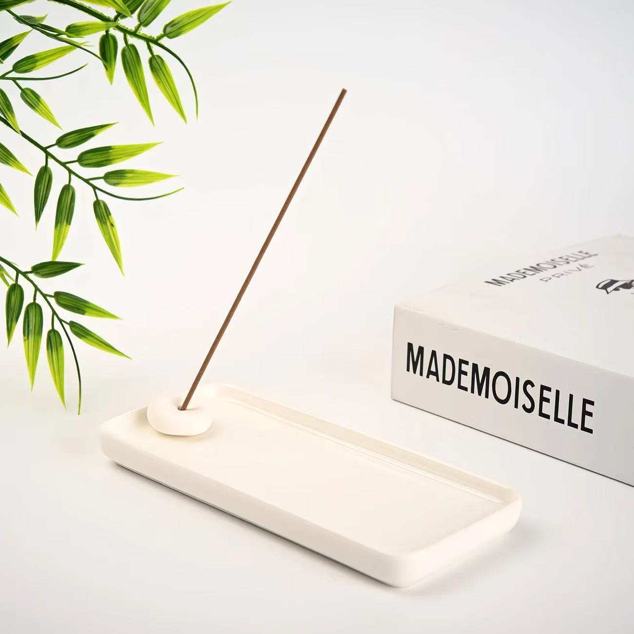 Modern Cute Ceramic Incense Holder, Minimalist Ash Catcher Tray, Elegant Home Decor
